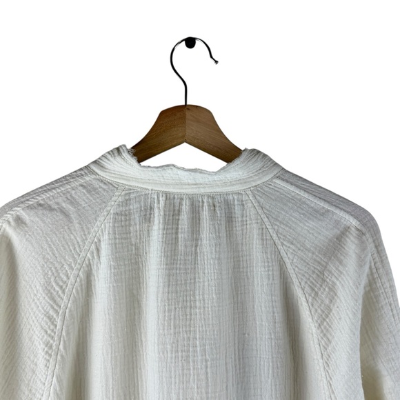 FREE PEOPLE We the Free Summer Daydream Frayed Button Down Shirt Small - Picture 6 of 13